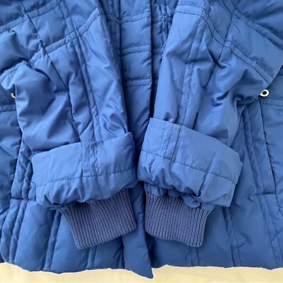 Pendleton Blue Down Puffer Jacket Womens M Lightweight Snap Zip Winter Coat - Picture 9 of 11